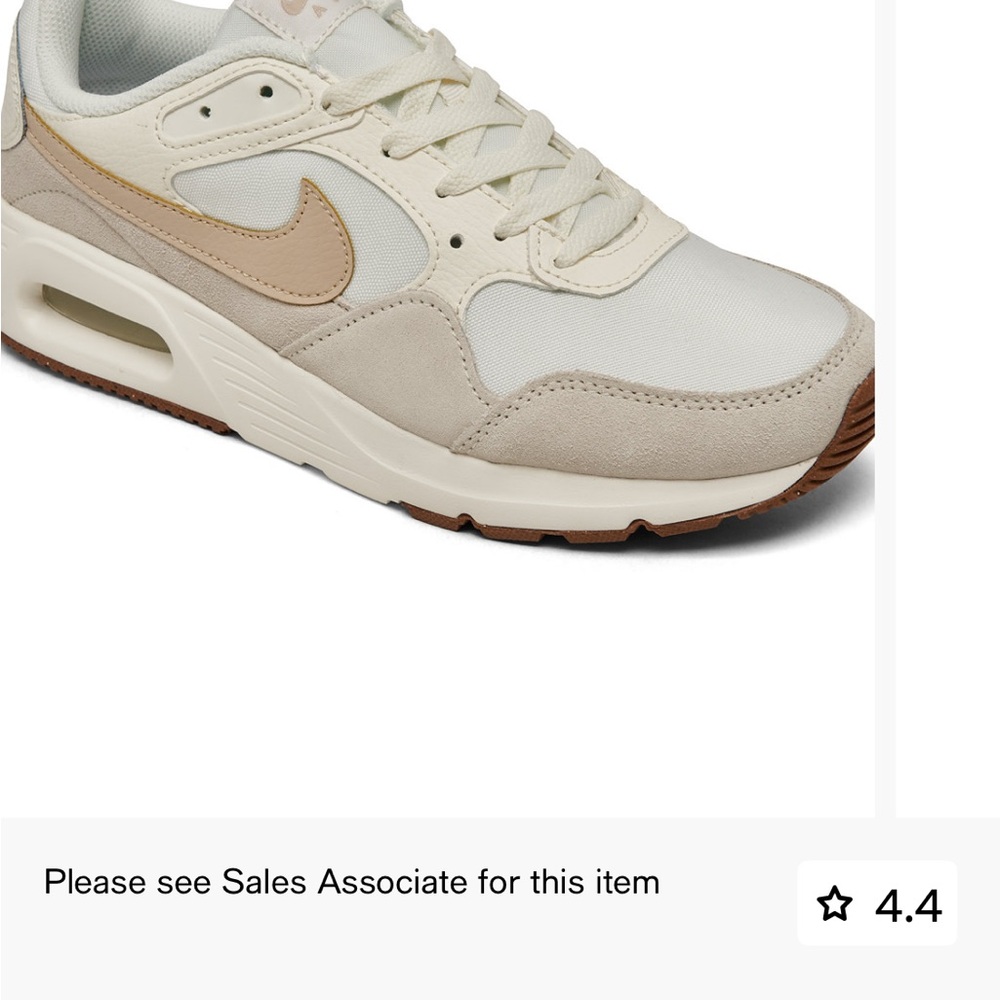 Nike Women's Cream and Tan Sneakers